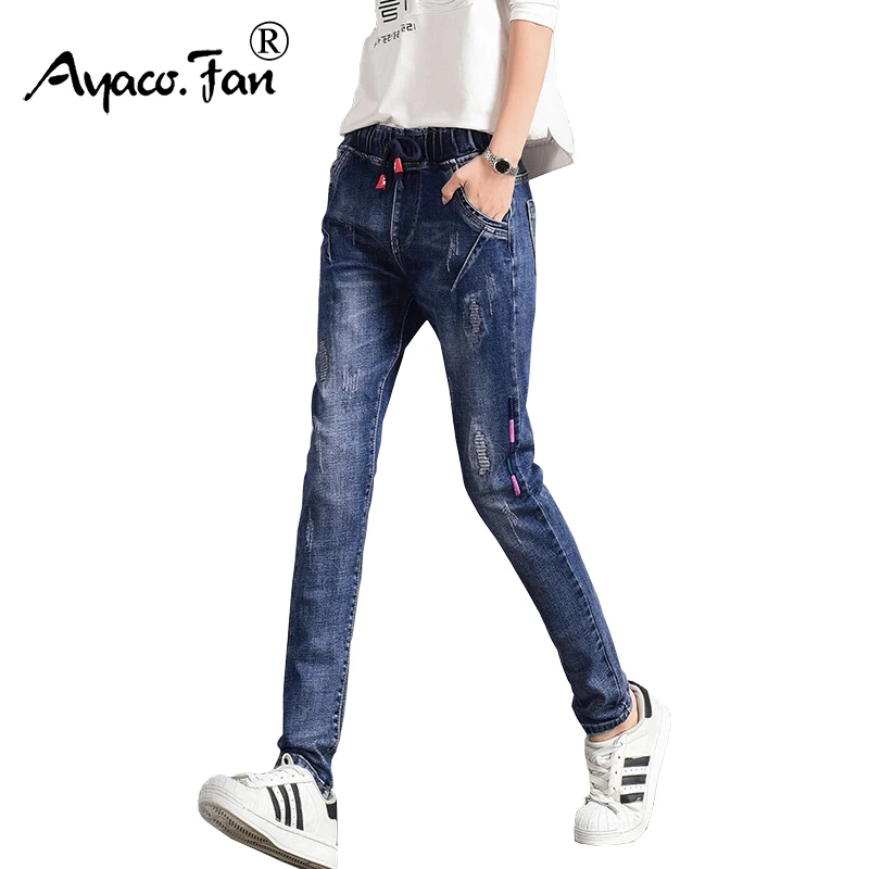 New Spring Autumn Women Boyfriend Jeans Students Fashion