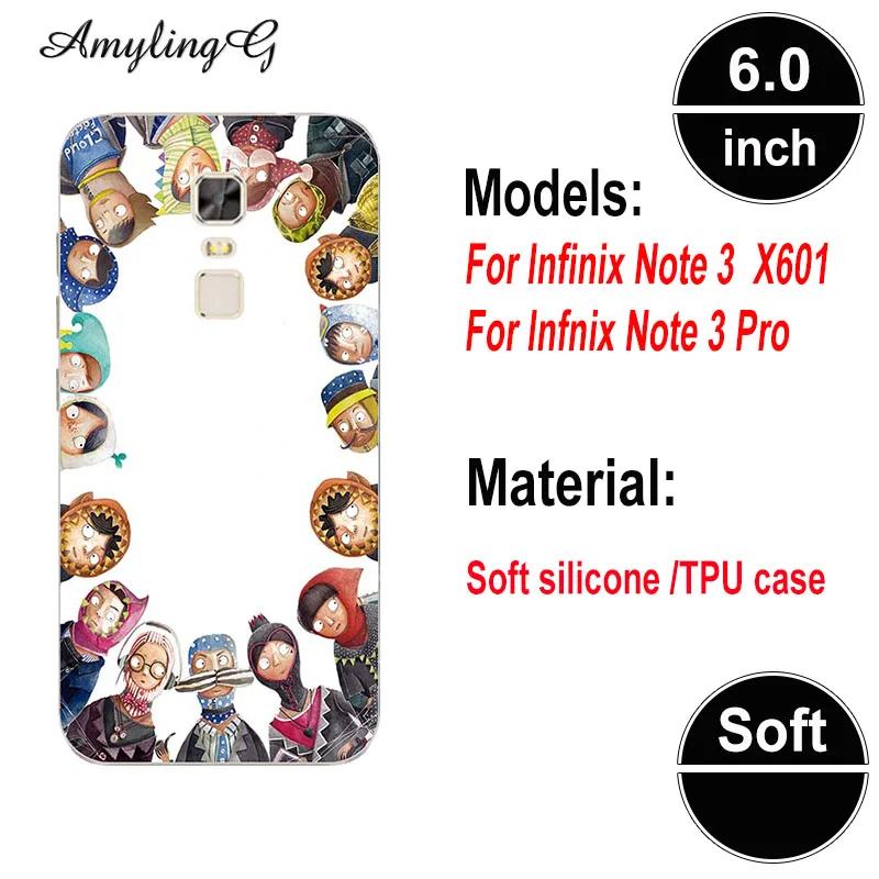 Чехол для телефона для Infinix Note 3 Pro Note3 X601 6," чехол с принтом розовый волк милый рисунок Мягкий Силиконовый ТПУ чехол Fundas Para - Цвет: A60