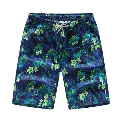 SAENSHING одежда для плавания, шорты для плавания, шорты для пляжа, Шорты для плавания, быстросохнущие штаны, мужские спортивные шорты для бега - Цвет: green leaf men