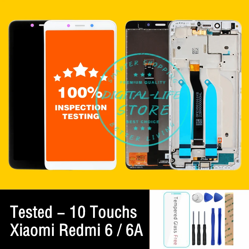 

Xiaomi Redmi 6 6A LCD Display Touch Screen AAA Quality Tested Good Redmi6 LCD Digitizer assembly Replacement Repair Spare Parts