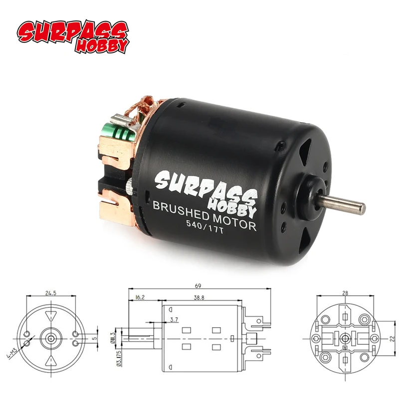 

SURPASS HOBBY 540 17T 40 Brushed Motor for 1/10 Off-Road Rock Crawler Climbing RC Car RC Brushed Motors