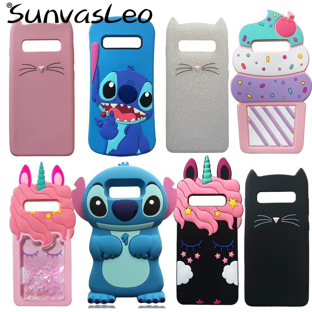 

For Samsung Galaxy S10e S10 S10Plus 3D Cartoon Animal Soft Silicone Case Skin Phone Back Cover Anti-fall Shockproof Shell