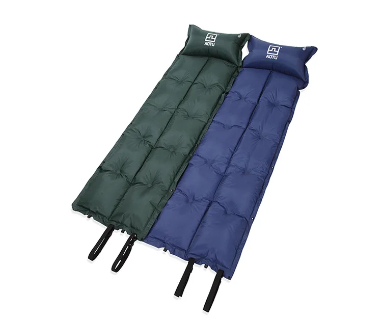 

automatic inflatable cushion pillow with moisture-proof pad stitching inflatable mattress AT6205
