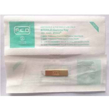 

30Pcs Eyebrow Tattoo Needles For Manual Pen 14Pin Independent Package Curved Blade For Eyebrow Semi-Permanent