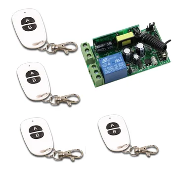 

AC 85V-250V Wireless Remote Control Switch Wireless Remote Switch 1CH Relay Receiver + 4pcs Transmitter 315Mhz 433Mh