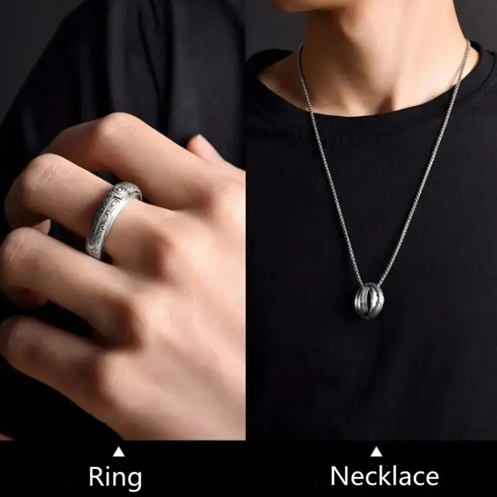 

Fashion 2 PCS Astronomical Ball Ring Couple Spherical Armillary Sphere Ring Jewelry Gold Ring Pendant Unfolding is the World