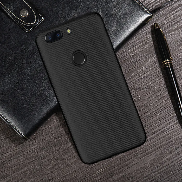 

For Oneplus 5T Oneplus 6 case Full Cover Protective Carbon Fiber Soft TPU Cover Case for One plus 5T 6 silicone capa shell bags
