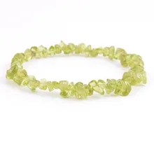 Натуральный камень хризоберил браслет ручной работы осколок кристалла Нерегулярные Гравий Strand браслет для женщин Девушка ювелирные изделия B151