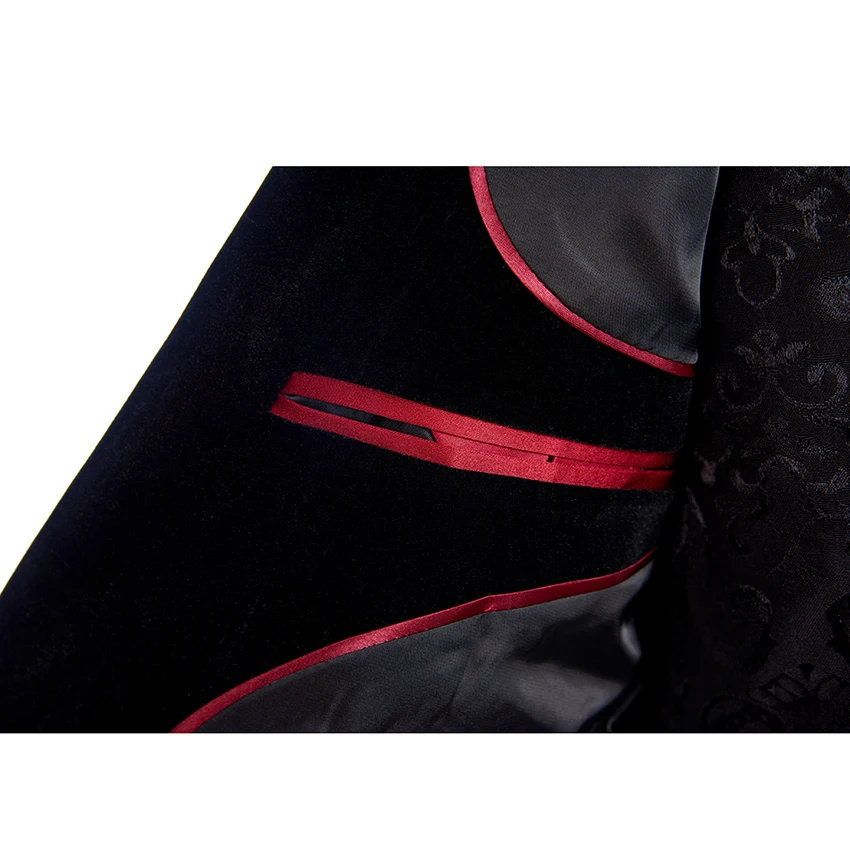 3 шт шаль нагрудные смокинги для жениха красные/белые/синие Черные ЖАККАРДОВЫЕ мужские костюмы Desgaste do Noivo
