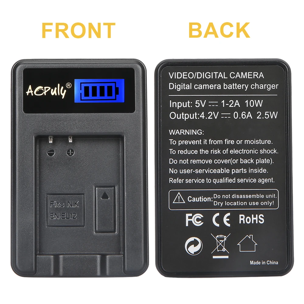 1 шт. EN EL12 ENEL2 батарея + ЖК зарядное устройство USB для Nikon COOLPIX S9100 S9200 S9050 P300 P310 P330 S6200