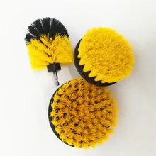 3 шт./компл. ручной инструмент набор желтый насадка в виде щетки мощность сверло кисточки чистый используется на электрические сверла для ковра