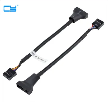 

1PCS New 15cm USB 3.0 20pin Housing Male To Motherboard USB 2.0 9pin Female Cable Adapter For desktop Computer PC Mainboard