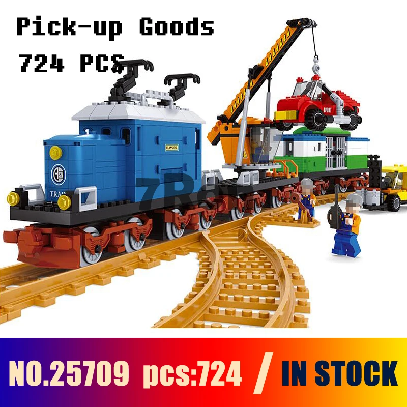 

Model building toys hobbies Vintage Pick-up Goods 25709 724pcs Compatible With Blocks train city Educational Bricks