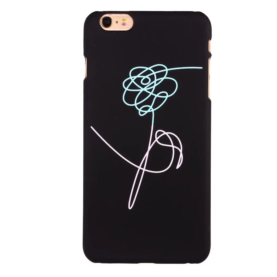 

Phone Case Flower Frosted Cover for Injection Black iphone 6/6S/6P/6SP/7/8/7Plus/8Plus/X