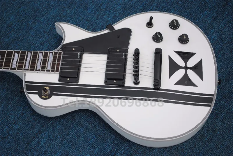 Custom Esp Ltd Iron Cross Sw James Hetfield Signature Electric Guitar Emg Snow White James Hetfield Signature Electric Guitar Emgelectric Guitar Aliexpress