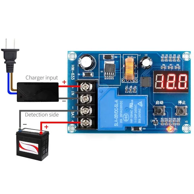 

XH-M604 Battery Charger Control Module DC 6-60V Storage Lithium Battery Charging Control Switch Protection Board