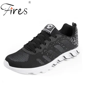 

Fires Men Sport Shoes Mesh Lightweight Running Shoes Shock Absorption Soles Male Trainning Shoes Black Hombre Zapatillas Shoes