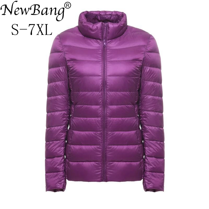 

NewBang Brand 5xl 6xl 7XL Duck Down Jacket Women Ultra Light Down Jacket Feather Jacket Plus Women's Overcoat Windbreaker Coats