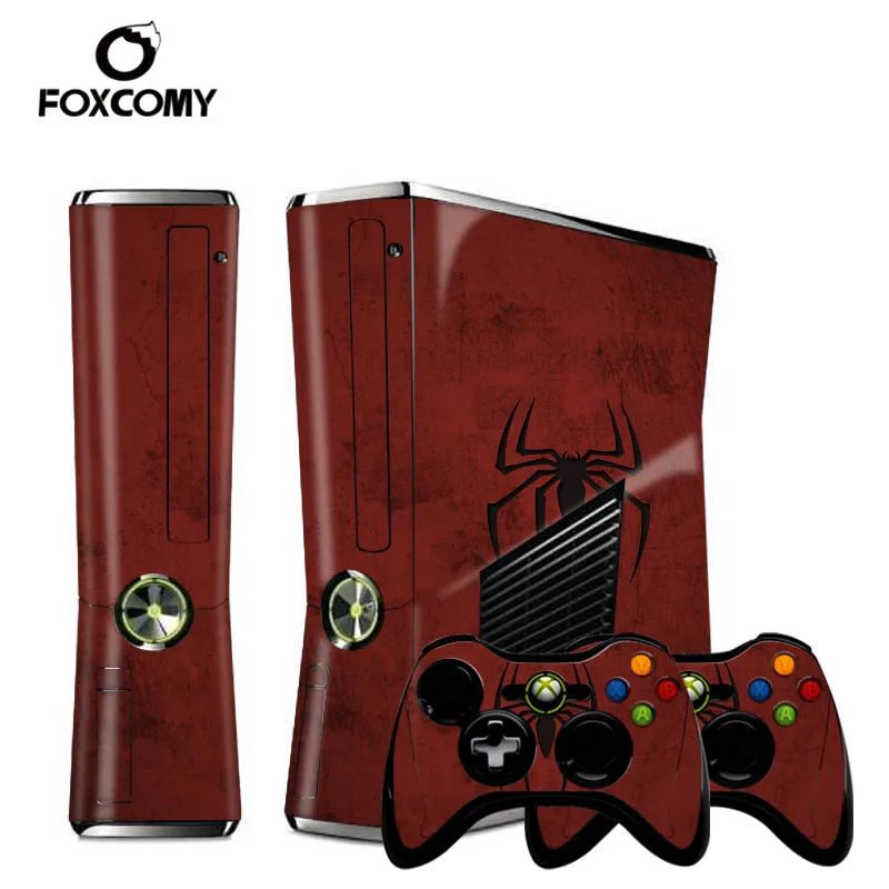 Виниловый чехол для консоли 3D Spider Wood Custom Man наклейки Microsoft Xbox 360 SLIM защитный