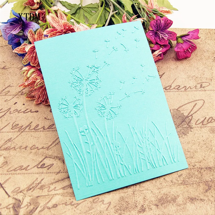 

Easter plastic dandelion template craft card making paper card album wedding decoration Embossing folders