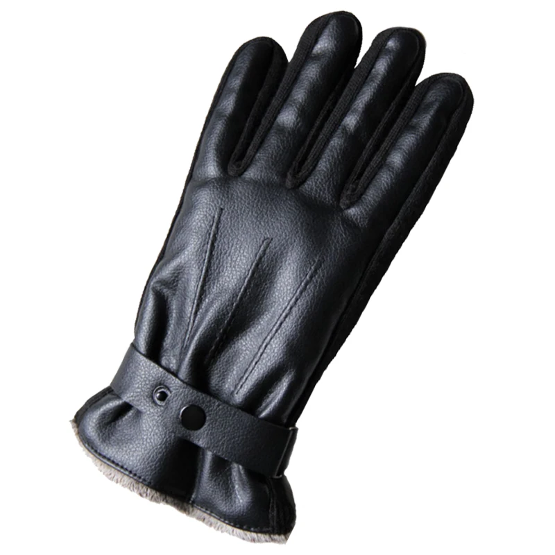 Мужские зимние кожаные перчатки, толстые теплые перчатки для вождения, варежки, мужские кожаные перчатки Eldiven