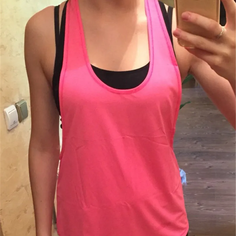 

Yoga Shirts Women Sport Wear Quick Dry Gym Vest Flex Suit Fitness Breathable Tank Tops Race Back Multi Color Fitness Clothing