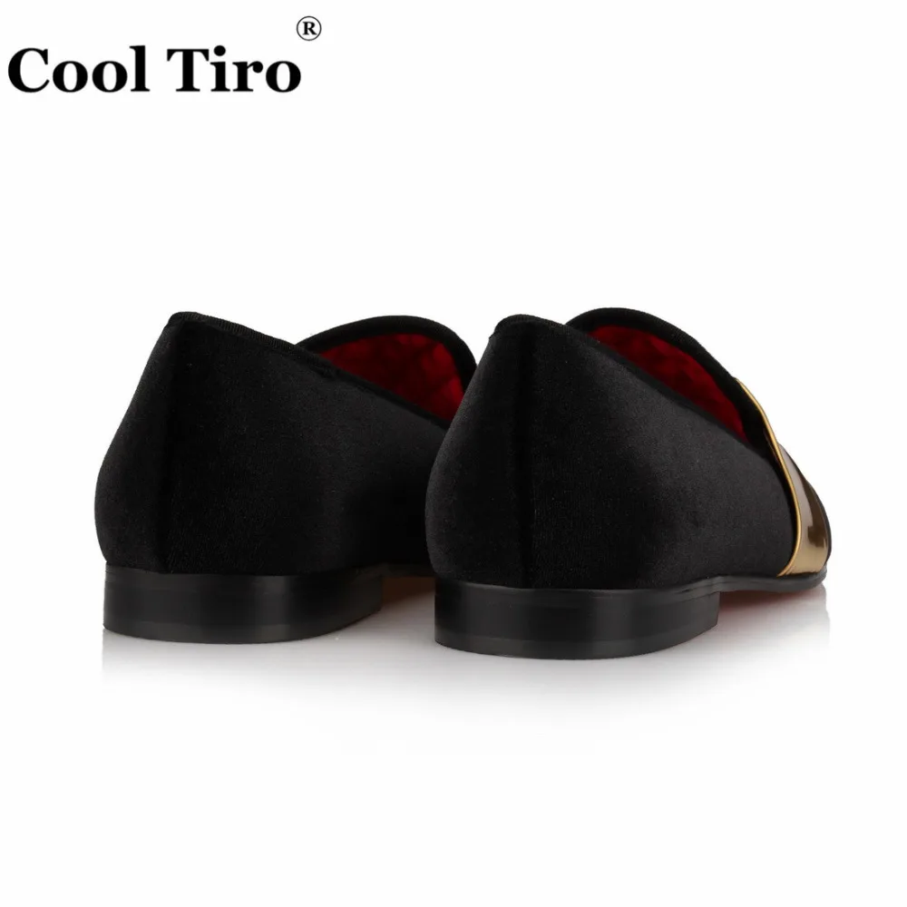 Black Velvet Loafers with Gold belt  (12)
