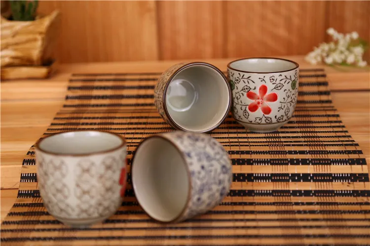 150 мл, японская чайная чашка, винтажная, под глазурованной керамикой, голубой и белый фарфор, чайная чашка, чаша, чайный набор кунг-фу