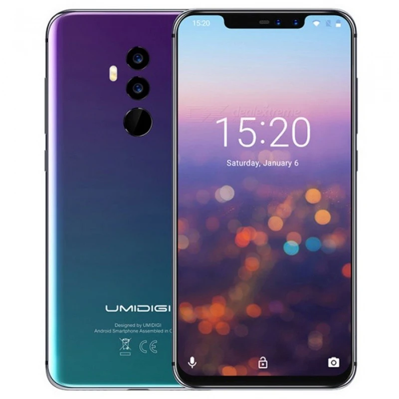 

UMIDIGI Z2 6.2" FHD+Full Screen 4G Global Version Helio P23 6GB RAM 64GB ROM Quad Camera Android 8.1 3850mah Face ID Smartphone