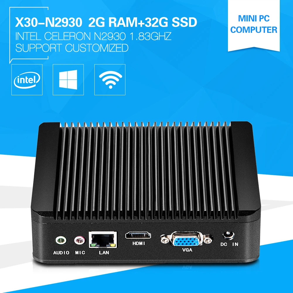 Lowest Price XCY Windows 8 Compact Computer Celeron N2930 CPU Computador Quad-core 1.83GHz 2G RAM 32G Hard Disk HDMI+Vga