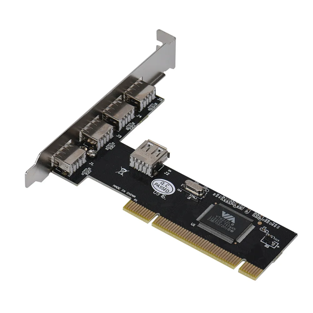 

High Speed VIA HUB PCI Controller Card Adapter Hot Sell Drop Shipping 2017 Newest USB 2.0 4 Port 480Mbps Good Quality