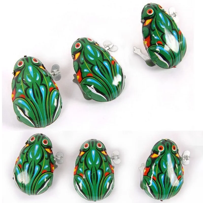 Funny Jumping Frog Vintage Toy Kids Classic Tin Wind Up Clockwork Toys For Children Boys Educational Action Figures Toy (2)