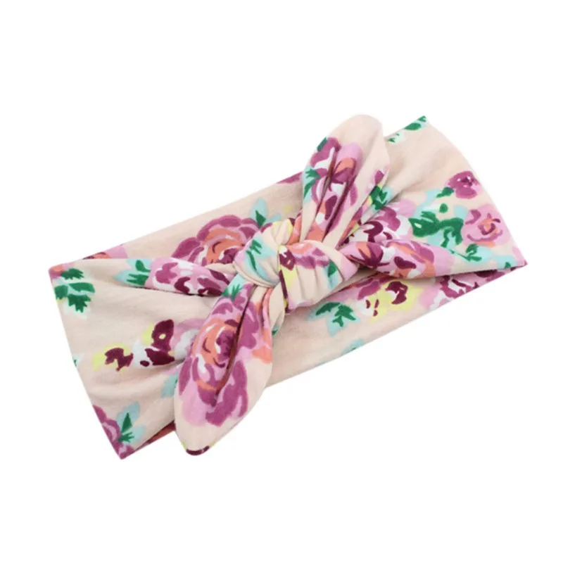 

Baby Girls Headwear Head Wraps Floral Printing Turban Headband Newborn Infants Hair Accessories Hot Sales