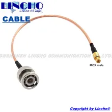 15CM 1/2ft RG316 pigtail jumper cable BNC male to MCX male connector