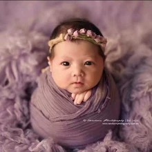 Перплу Марля окрашенная Марля обертывание реквизит для фотосессии новорожденный стрейч вязаный обертывание детское Пеленальное Одеяло Ткань реквизит для фотосессии