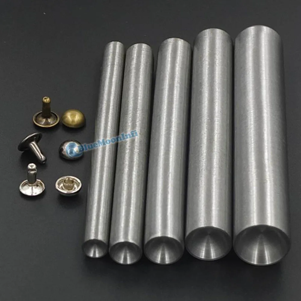 

One Tool + 100 Sets Domed Double Mushroom Rivet Cap Stud Rapid Leather craft Use for Bags 6 8 10 12 15 mm