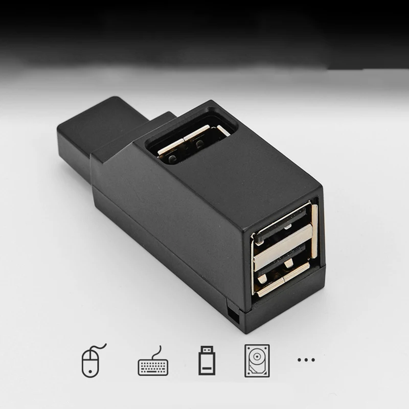 Портативный мини USB 2,0 3,0 высокоскоростной концентратор 3 порта usb-хаб разветвитель коробка для ПК ноутбук U диск кардридер для мобильного телефона концентратор