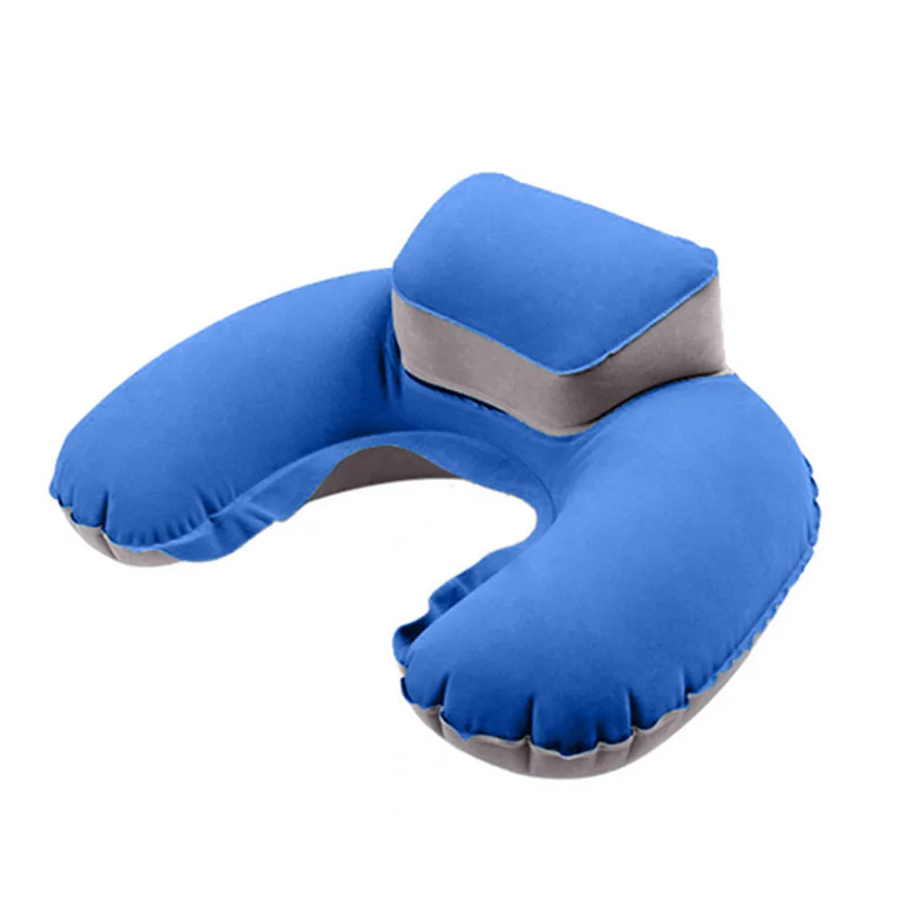 

Portable Travel Inflatable Neck Pillow U Shape Blow Up Neck Cushion PVC Flocking Traveling Car Pillows Soft Cushion Home Textile