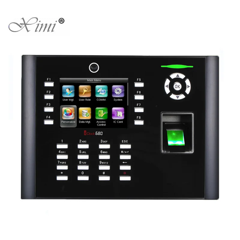 ZK iclock680 8000 пользовательская Емкость отпечатков пальцев и 125 кГц RFID карта времени