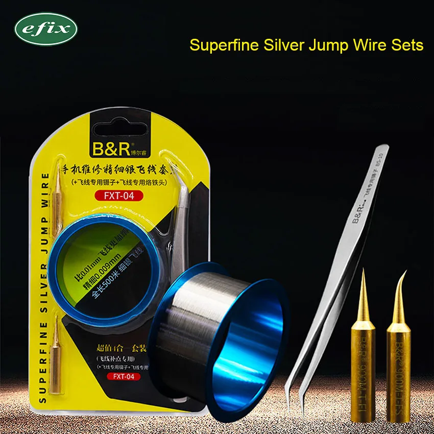 

Fine Silver Flying Wire Suit CPU Welding Pad Flying Wire Fingerprint Repair Maintenance Solder Joint Line on mainboard