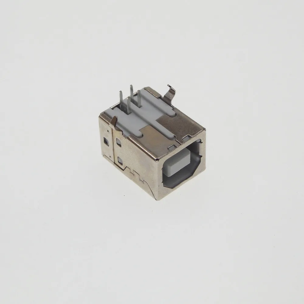 25pcs USB B type Port Female Socket 4P 90 degree Bend Feet