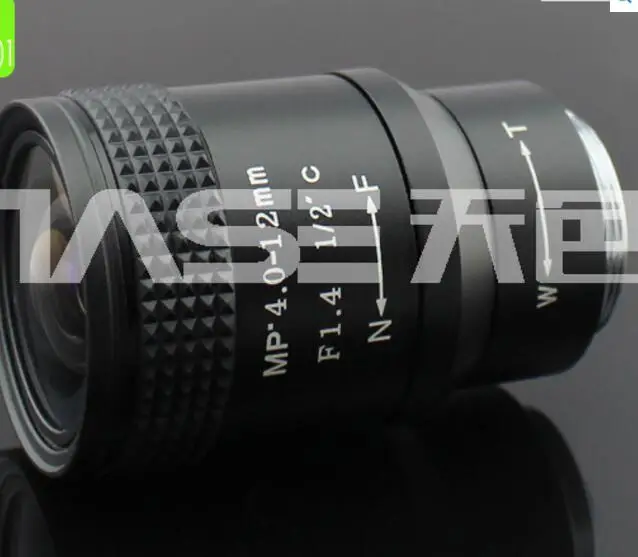 3 megapixel 4-12mm F1.4 for 1/2" match IR led light for Villa/Community Monitoring even License plate monitor Recognition lens