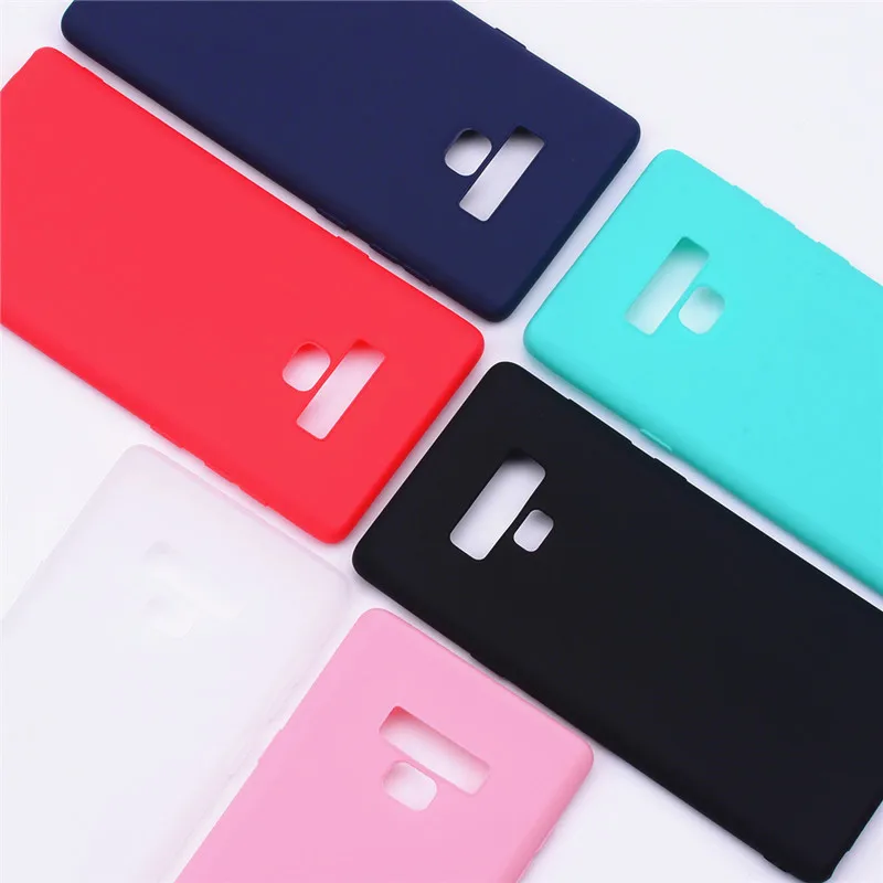 

Color Rubber Cover TPU Case for Samsung Galaxy Note 9 Silicon Case Soft Back Cover Silicone Case for Samsung Note9 Note 9 Skin