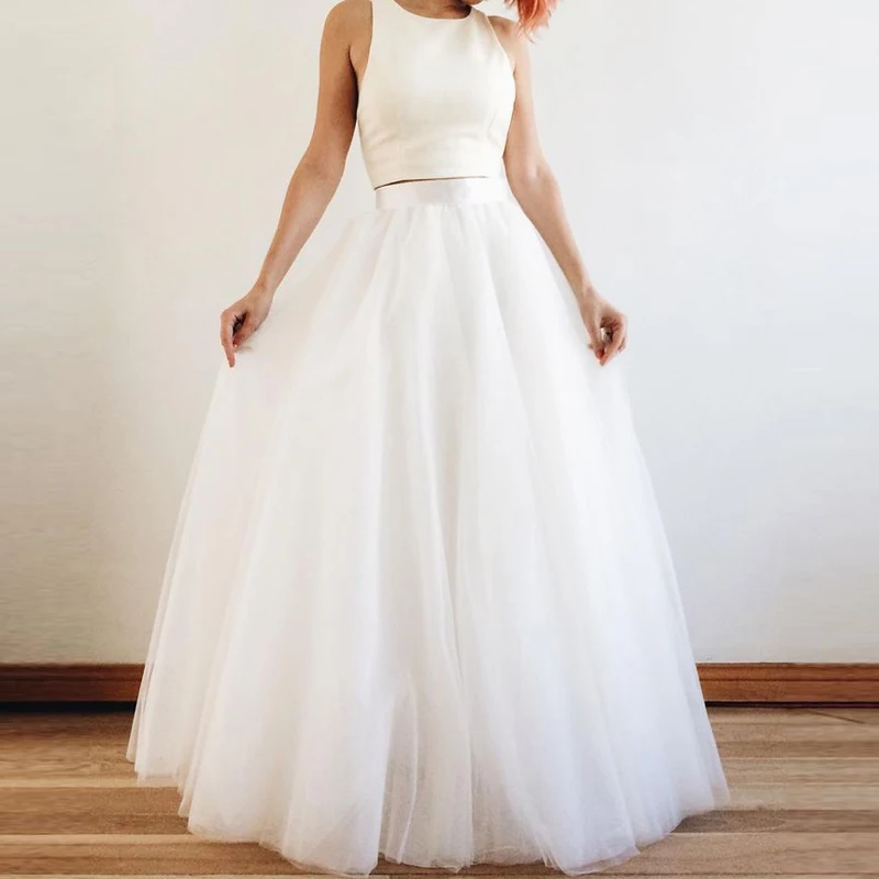 long white tulle skirt plus size
