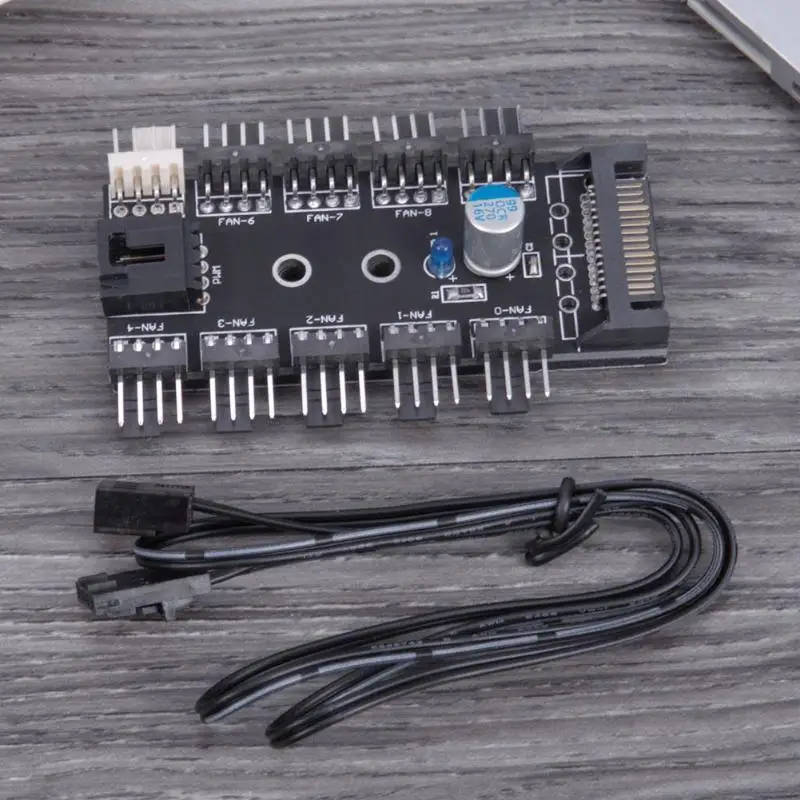 Новый SATA порт для 10 способов 12 В 3/4 Pin ЦП кулер охлаждения разветвитель