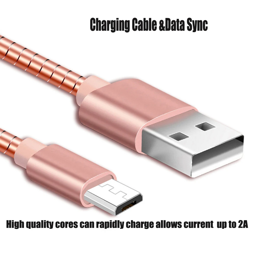 LASaiER нержавеющая сталь металл 2A Micro USB быстрая зарядка кабель синхронизации данных для samsung S6 S7 зарядный Дата кабель синхронизации плетеный провод