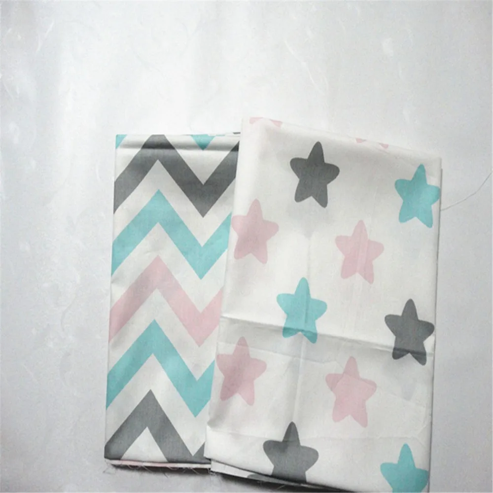 

Star Cotton Fabric Patchwork Twill Tissue Cloth Of Handmade DIY Quilting Sewing Baby&Children Sheets Dress Material 6pcs/lot