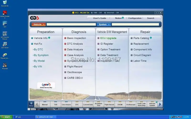 

GDS VCI Global system Software for Hyun-dai and K-ia Cars Version E-H-03-10 / E-K-03-07