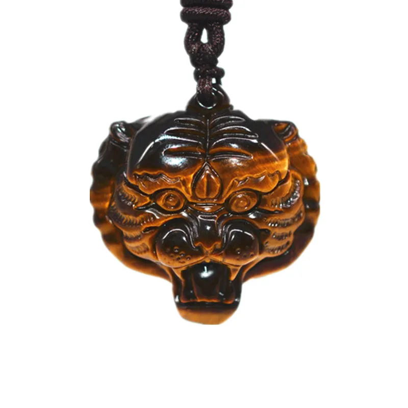 

Natural TIGER'S EYE BEADS PENDANT Necklace Jade Pendant Tiger Necklace Jewelry Transfer Lucky Lovely Jade Jewelry