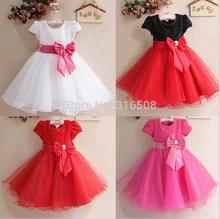 Livraison Gratuite Détail Fille Robes Enfants Robes de Soirée Robe Costume Fille De Noël Birdthday Partie Robe Neuf Couleurs 90-140